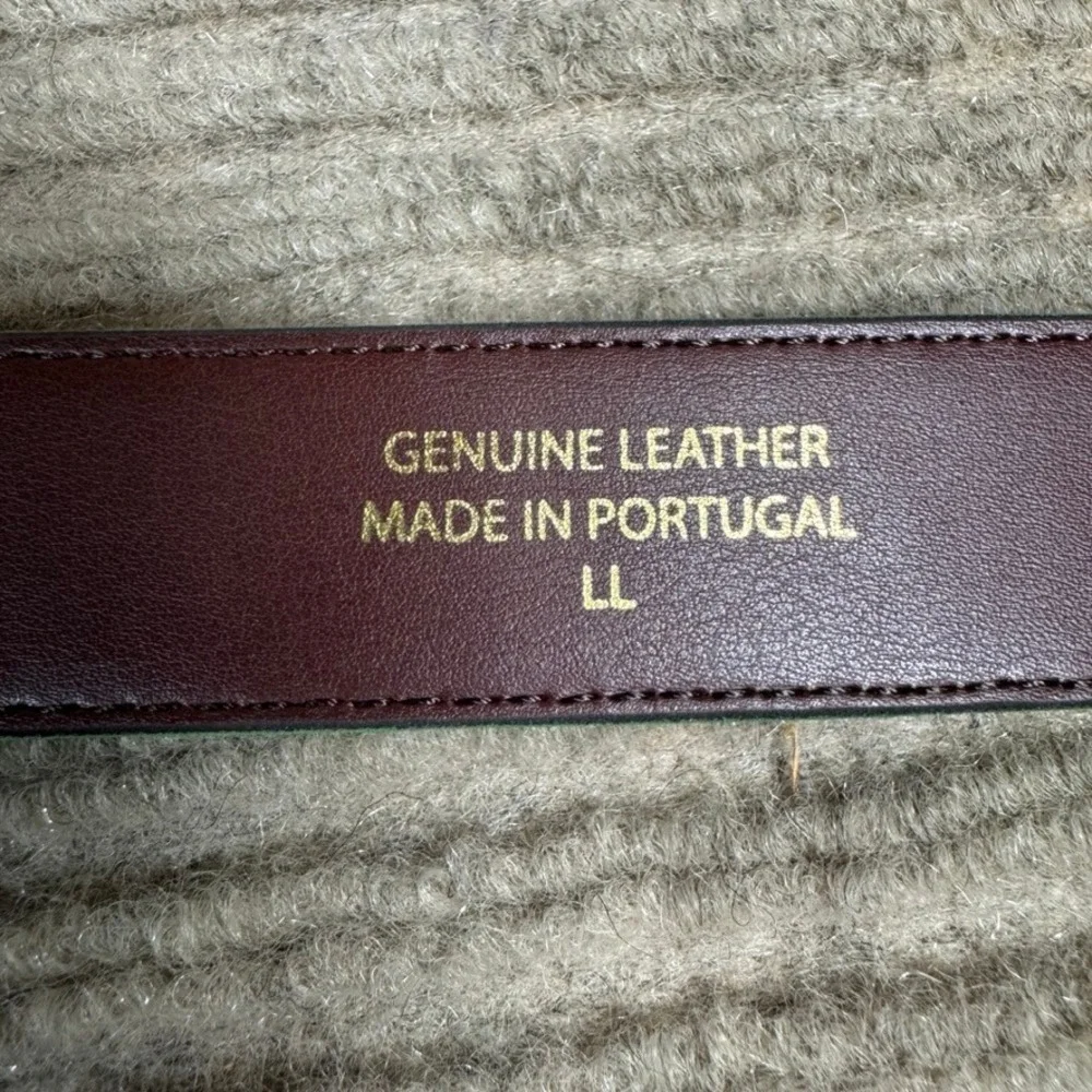Kettlewell Green Suede Leather Western Floral Buckle Belt Made in Portugal LL